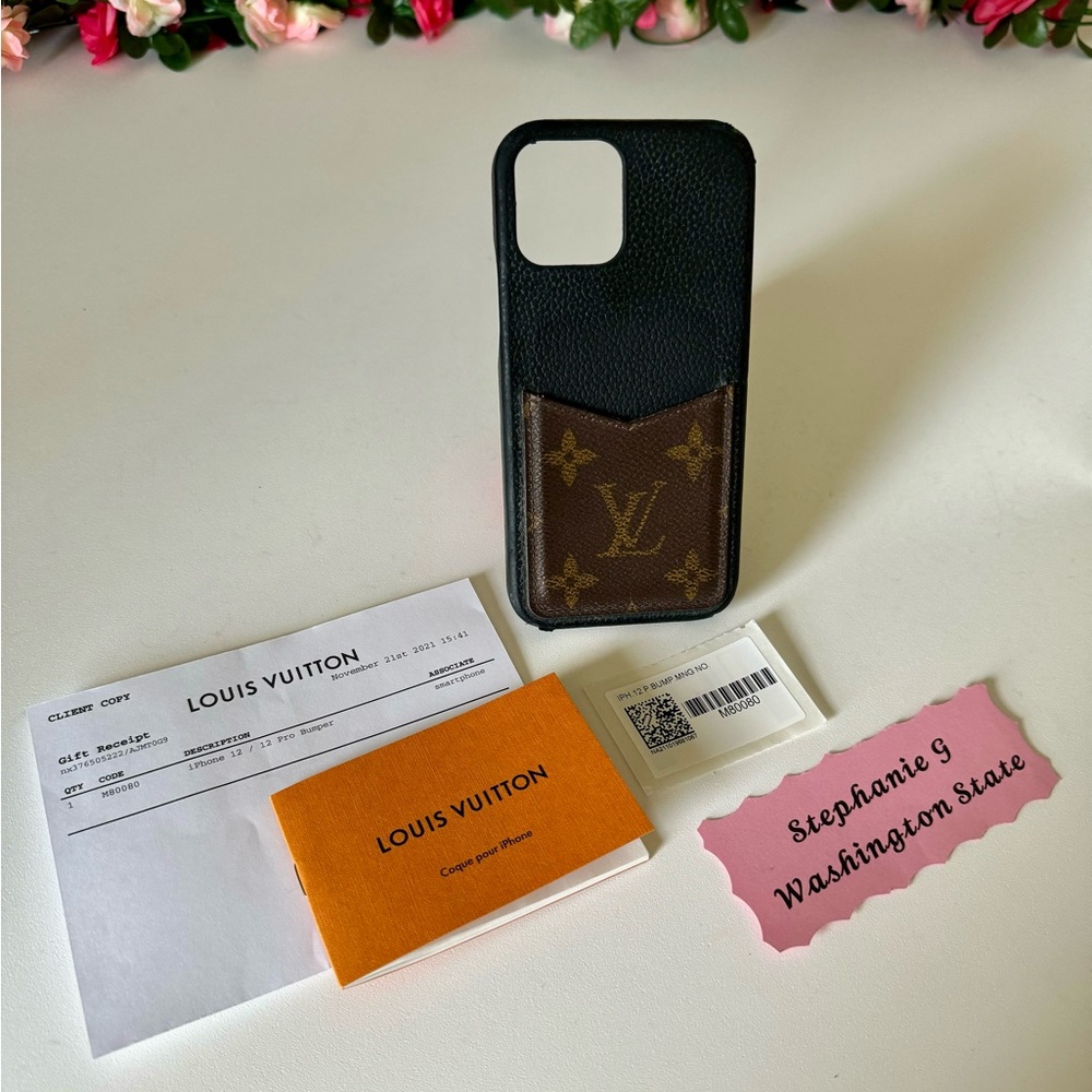Louis Vuitton iPhone 12 Pro Bumper Monogram Noir 🖤🖤